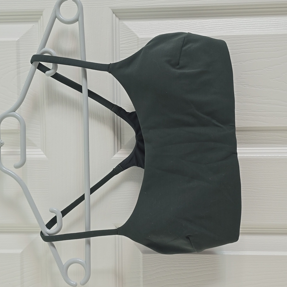 Lululemon Wunder Train Strappy Racer Bra Light Support Dark Green Size 6 C/D Cup